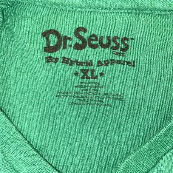 The Grinch T Shirt Mens XL Green Dr Seuss Book Film Movie Cartoon Big Face - Picture 3 of 8